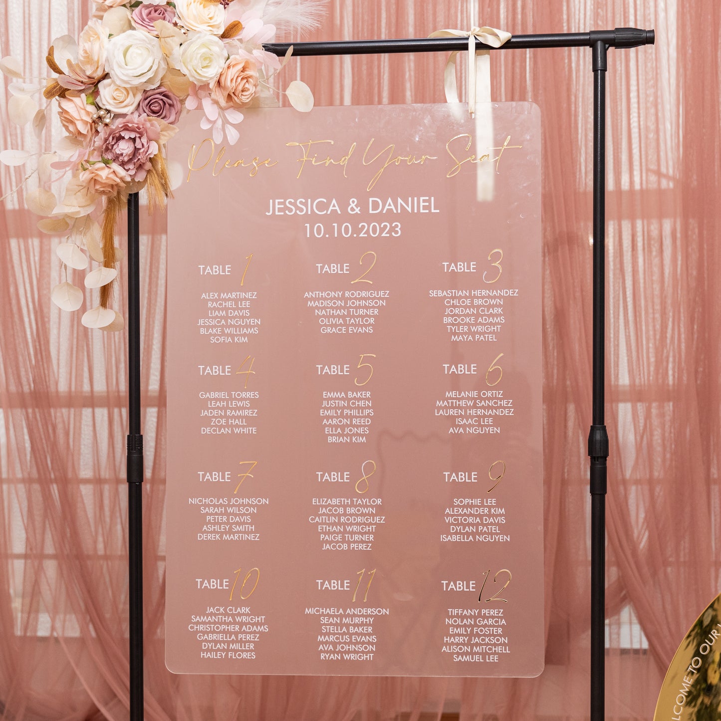 Acrylic Seating Charts