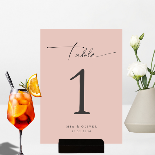 Table Numbers - The Mia